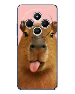 Чехол для TECNO Spark 30C с картинкой «Капибара с языком»