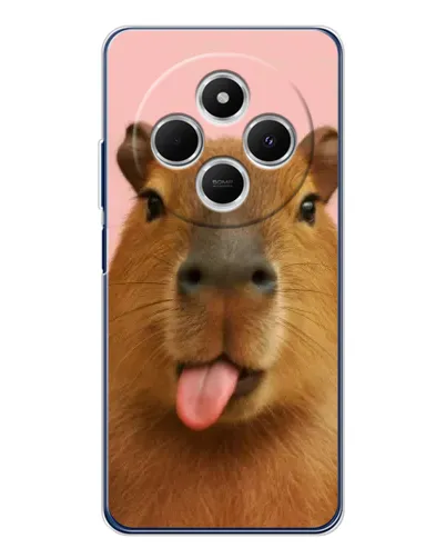 Чехол для TECNO Spark 30C с картинкой «Капибара с языком» Чехол для TECNO Spark 30C с картинкой «Капибара с языком»