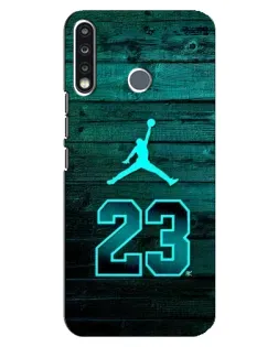 Чохол для TECNO Spark 4 з картинкою «Jordan Cyan 23»