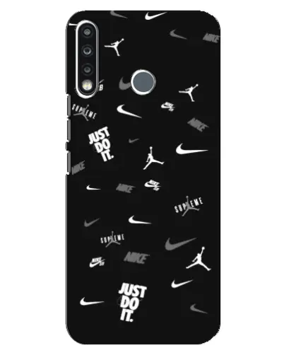 Чохол для TECNO Spark 4 з картинкою «Nike Black Pattern» Чохол для TECNO Spark 4 з картинкою «Nike Black Pattern»