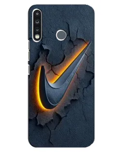 Чохол для TECNO Spark 4 з картинкою «Об'ємний логотип Найк»