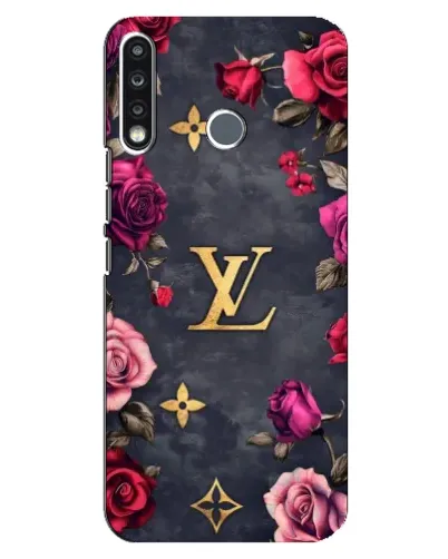 Чохол для TECNO Spark 4 з картинкою «Квітковий Louis Vuitton»