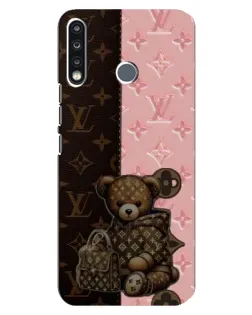 Чохол для TECNO Spark 4 з картинкою «Ведмедик у стилі LV»