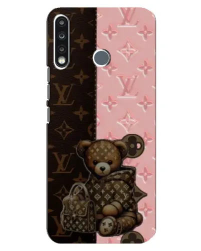 Чохол для TECNO Spark 4 з картинкою «Ведмедик у стилі LV»