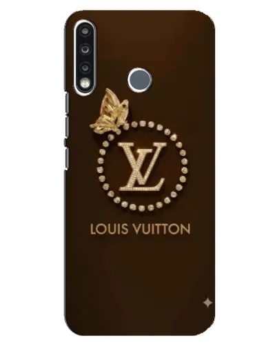 Чохол для TECNO Spark 4 з картинкою «LV — золота печатка»