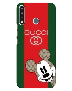Чохол для TECNO Spark 4 з картинкою «Gucci — смуги та Міккі»