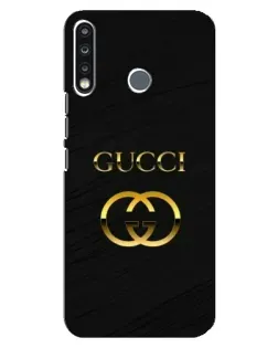 Чохол для TECNO Spark 4 з картинкою «Золотий логотип Gucci»