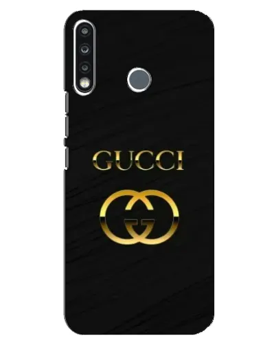 Чохол для TECNO Spark 4 з картинкою «Золотий логотип Gucci»