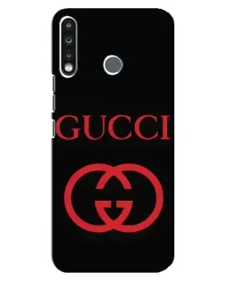Чохол для TECNO Spark 4 з картинкою «Gucci — червоний логотип»