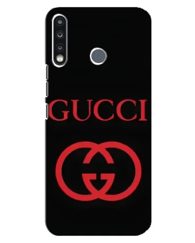 Чохол для TECNO Spark 4 з картинкою «Gucci — червоний логотип»