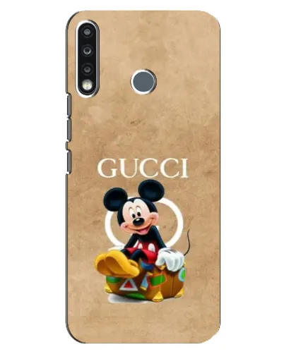 Чохол для TECNO Spark 4 з картинкою «Міккі Маус Gucci — крафт»