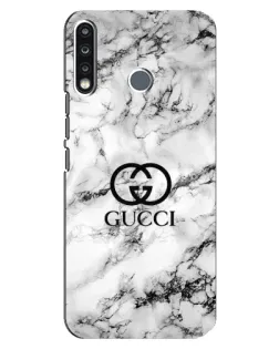 Чохол для TECNO Spark 4 з картинкою «Gucci — мармуровий шик»