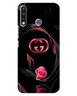 Чохол для TECNO Spark 4 з картинкою «Gucci — неонова троянда»