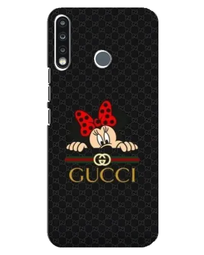 Чохол для TECNO Spark 4 з картинкою «Мінні Маус Gucci — чорний»