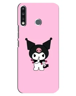 Чехол для TECNO Spark 4 с картинкой «Kuromi — розовая нежность»