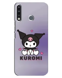 Чехол для TECNO Spark 4 с картинкой «Kuromi — фиолетовый арт»