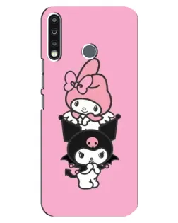 Чехол для TECNO Spark 4 с картинкой «My Melody и Kuromi»