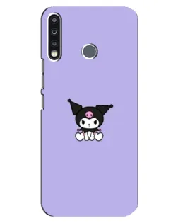 Чехол для TECNO Spark 4 с картинкой «Kuromi — фиолетовый минимализм»