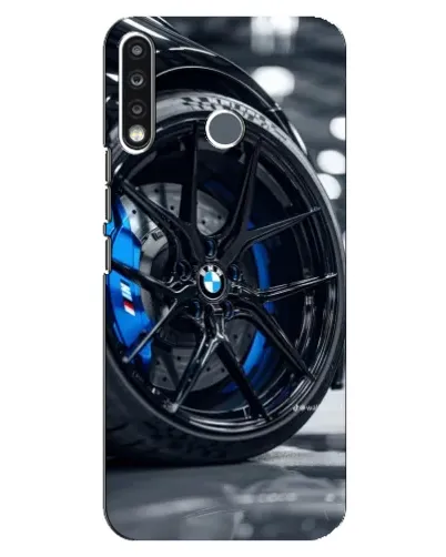 Чохол для TECNO Spark 4 з картинкою «Колесо BMW зблизька»