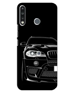 Чохол для TECNO Spark 4 з картинкою «Темний силует BMW»