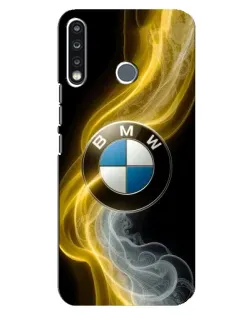 Чохол для TECNO Spark 4 з картинкою «Золотистий дим BMW»