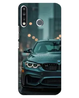 Чохол для TECNO Spark 4 з картинкою «BMW у вогнях міста»