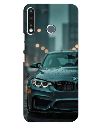 Чохол для TECNO Spark 4 з картинкою «BMW у вогнях міста»