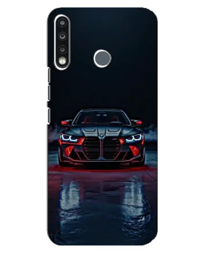 Чохол для TECNO Spark 4 з картинкою «BMW на мокрій дорозі»
