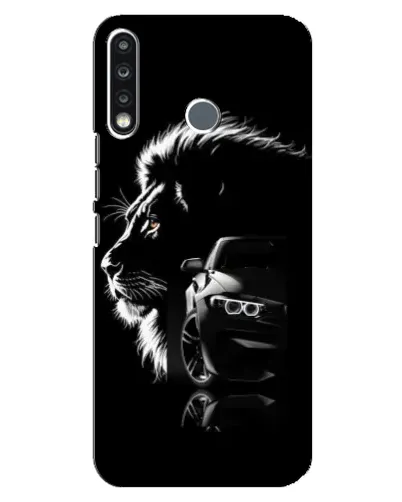 Чохол для TECNO Spark 4 з картинкою «BMW та лев»