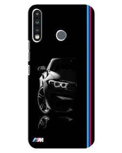 Чохол для TECNO Spark 4 з картинкою «Силует BMW в темряві»