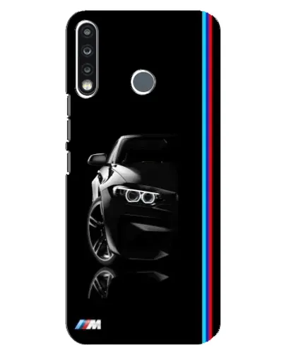 Чохол для TECNO Spark 4 з картинкою «Силует BMW в темряві»