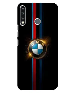 Чохол для TECNO Spark 4 з картинкою «BMW M-Power неон»
