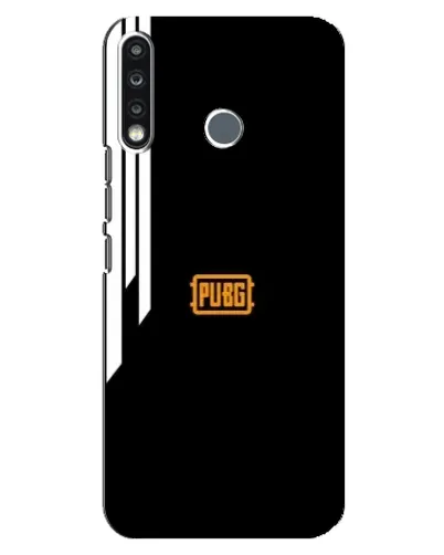 Чехол для TECNO Spark 4 с картинкой «PUBG — вертикальные линии»