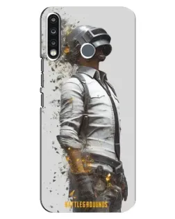 Чехол для TECNO Spark 4 с картинкой «PUBG — боец в пыли»