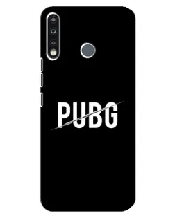 Чехол для TECNO Spark 4 с картинкой «PUBG — белый логотип»