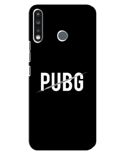 Чехол для TECNO Spark 4 с картинкой «PUBG — белый логотип»