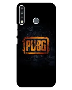 Чехол для TECNO Spark 4 с картинкой «PUBG — золотой логотип»