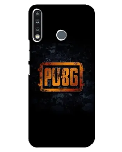 Чехол для TECNO Spark 4 с картинкой «PUBG — золотой логотип»