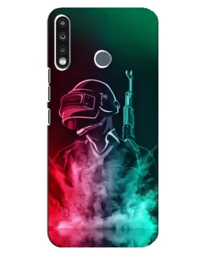 Чехол для TECNO Spark 4 с картинкой «PUBG — огненный воин»