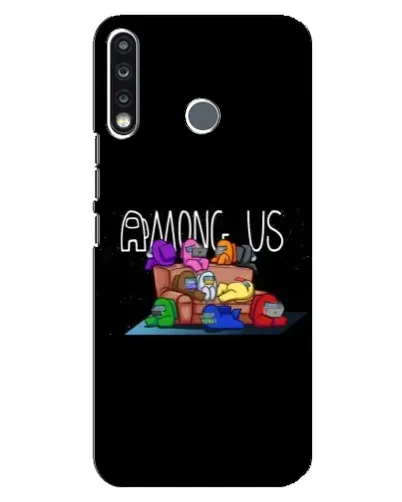 Чехол для TECNO Spark 4 с картинкой «Логотип Among Us»
