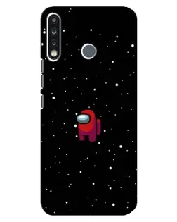 Чехол для TECNO Spark 4 с картинкой «Красный Among Us»