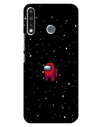 Чехол для TECNO Spark 4 с картинкой «Красный Among Us»