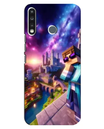 Чехол для TECNO Spark 4 с картинкой «Стив и космос»