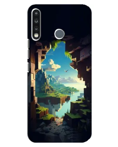 Чехол для TECNO Spark 4 с картинкой «Вид из пещеры»