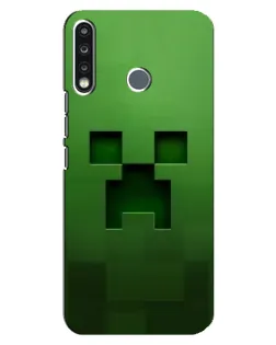 Чехол для TECNO Spark 4 с картинкой «Крипер микро-дизайн»