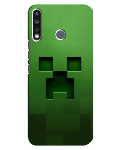 Чехол для TECNO Spark 4 с картинкой «Крипер микро-дизайн»