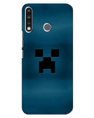 Чехол для TECNO Spark 4 с картинкой «Крипер текстура»