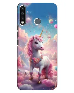 Чохол для TECNO Spark 4 з картинкою «Єдиноріг серед хмар»