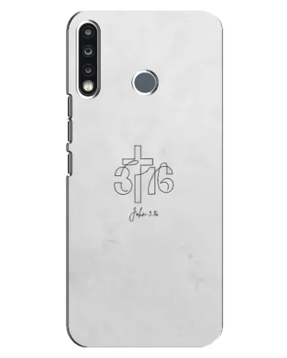 Чехол для TECNO Spark 4 с картинкой «Иоанна 3:16 Крест»