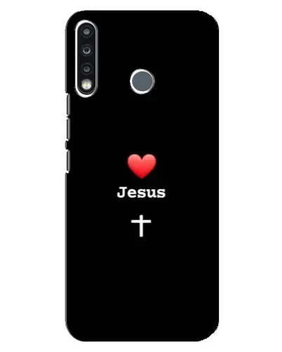 Чехол для TECNO Spark 4 с картинкой «Сердце - Jesus»